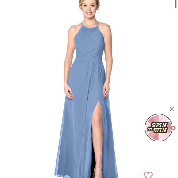 Dresses & Skirts - Size 6 slate blue azazie bridesmaids dress